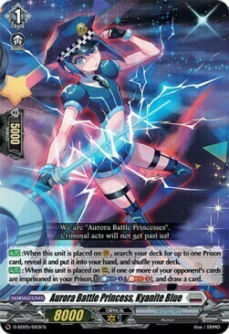 Aurora Battle Princess, Kyanite Blue Card Front