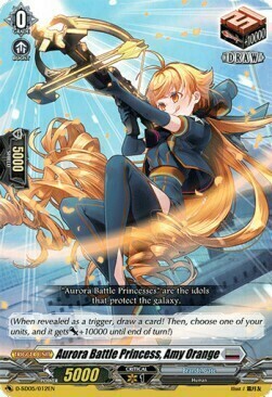 Aurora Battle Princess, Amy Orange Card Front