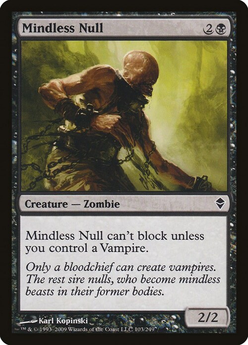 Mindless Null Card Front