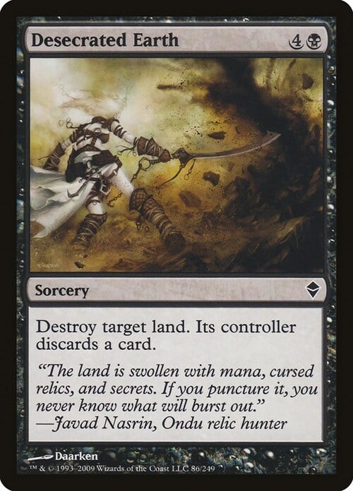 Desecrated Earth Card Front