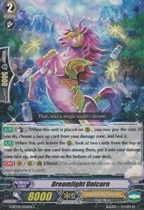Dreamlight Unicorn Card Front