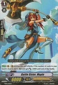 Battle Sister, Maple Card Front