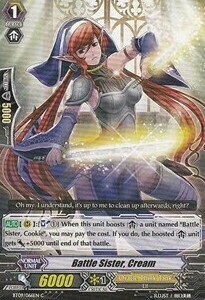 Battle Sister, Cream Card Front