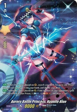 Aurora Battle Princess, Kyanite Blue Card Front