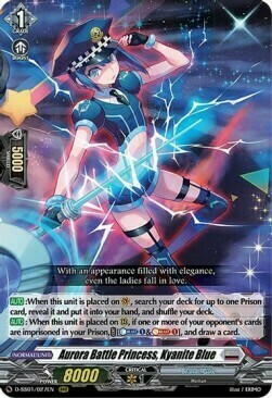 Aurora Battle Princess, Kyanite Blue [D Format] Card Front