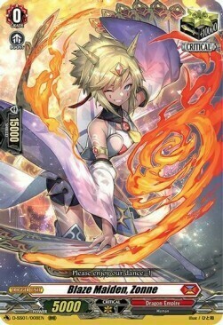 Blaze Maiden, Zonne [D Format] Card Front