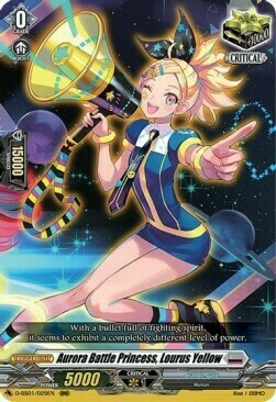 Aurora Battle Princess, Lourus Yellow [D Format] Card Front