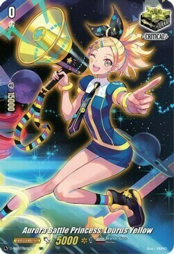 Aurora Battle Princess, Lourus Yellow [D Format] Card Front