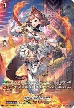Blaze Maiden, Rino Card Front