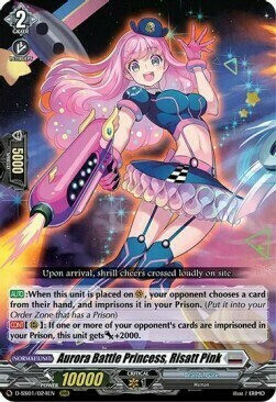 Aurora Battle Princess, Risatt Pink Card Front