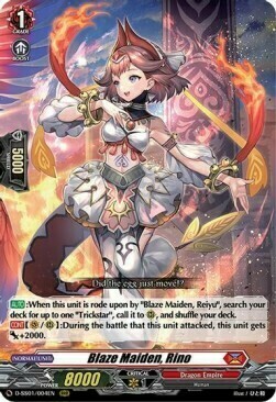 Blaze Maiden, Rino Card Front