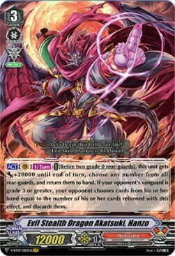Evil Stealth Dragon Akatsuki, Hanzo [V Format] Card Front