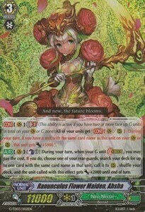 Ranunculus Flower Maiden, Ahsha Card Front