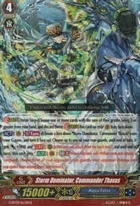 Storm Dominator, Commander Thavas Card Front