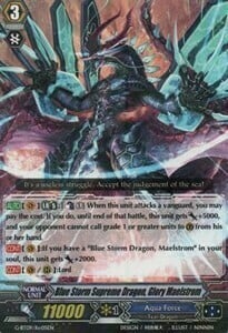 Blue Storm Supreme Dragon, Glory Maelstrom Card Front