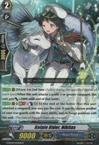 Kelpie Rider, Nikitas Card Front