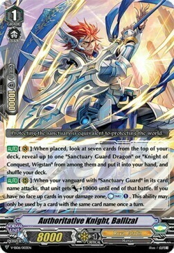 Authoritative Knight, Ballizal [V Format] Card Front