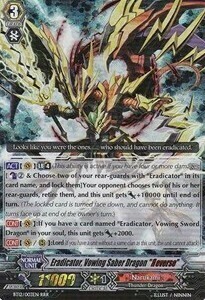 Eradicator, Vowing Saber Dragon "Яeverse" Card Front