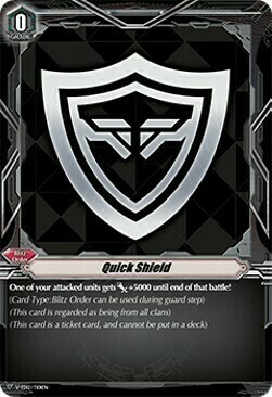 Quick Shield Ticket Card Front