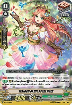 Maiden of Blossom Rain Card Front