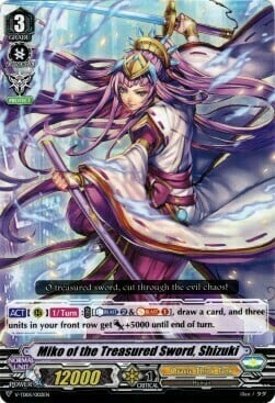 Miko of the Treasured Blade, Shizuki Card Front