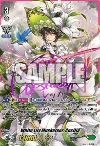 White Lily Musketeer, Cecilia Card Front