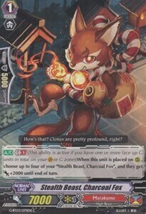 Stealth Beast, Charcoal Fox [G Format] Card Front