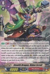 Stealth Dragon, Hiden Scroll Card Front