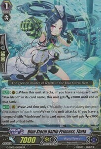 Blue Storm Battle Princess, Theta Card Front