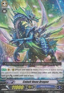 Cobalt Neon Dragon Card Front