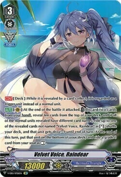 Velvet Voice, Raindear Card Front