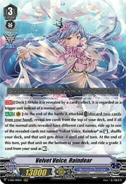 Velvet Voice, Raindear Card Front