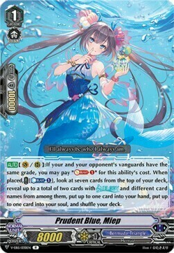 Prudent Blue, Miep [V Format] Card Front