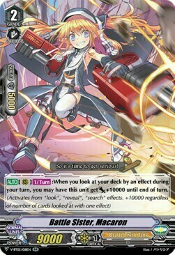 Battle Sister, Macaron Card Front