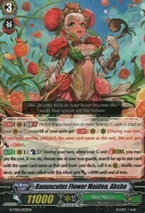 Ranunculus Flower Maiden, Ahsha Card Front