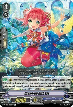 Crawl-up Girl, Est Card Front
