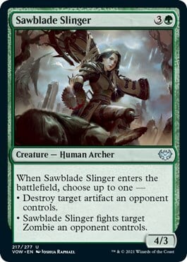 Sawblade Slinger Card Front