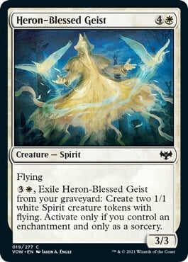 Heron-Blessed Geist Card Front