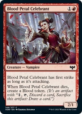 Blood Petal Celebrant Card Front