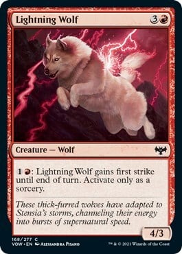 Lightning Wolf Card Front