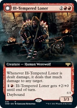 ll-Tempered Loner // Howlpack Avenger Card Front