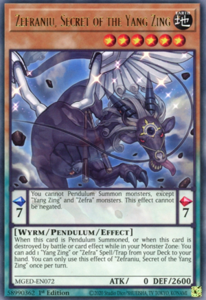 Zefraniu, Segreto dello Yang Zing Card Front