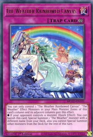 The Weather Rainbowed Canvas Card Front