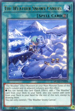 The Weather Snowy Canvas Card Front