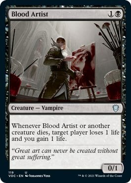 Blood Artist Card Front