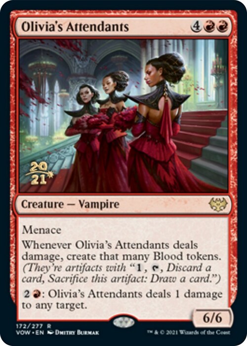 Olivia's Attendants Card Front
