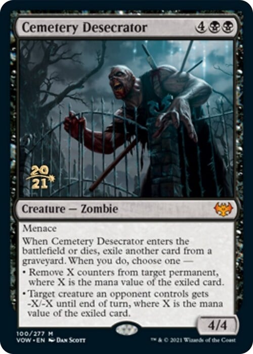 Cemetery Desecrator Card Front