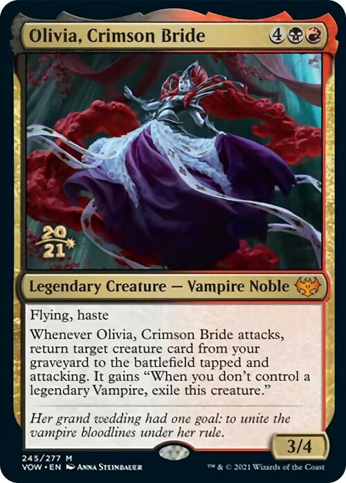 Olivia, Crimson Bride Card Front