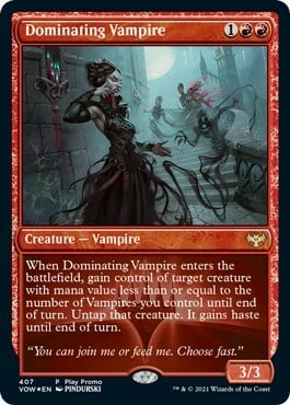 Dominating Vampire Card Front