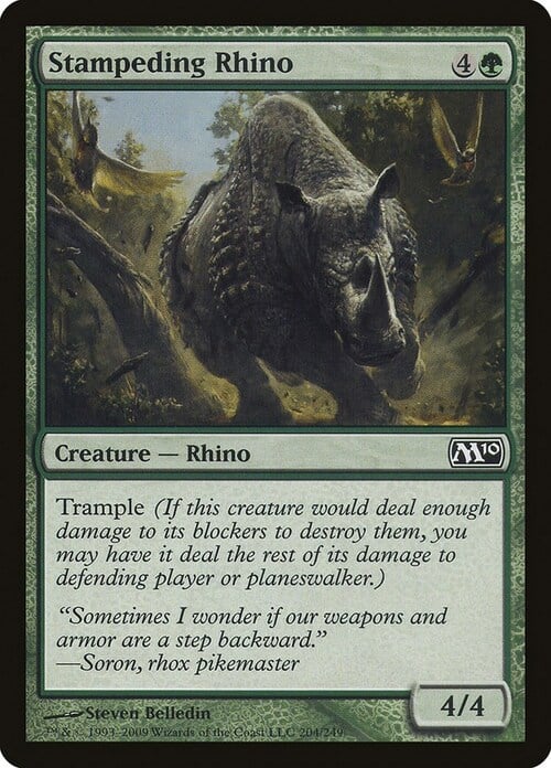 Rinoceronte in Fuga Card Front
